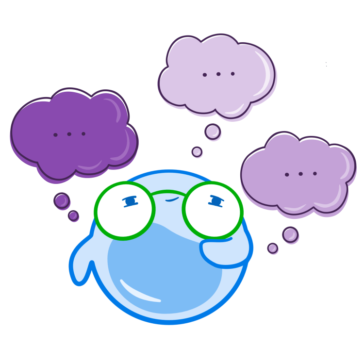 Mo the Osmosis mascot, pondering a variety of things that could matter during a clinical rotation.