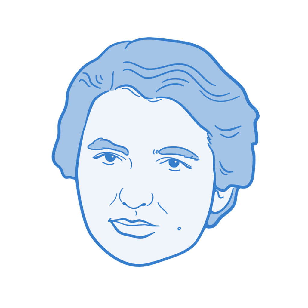Rosalind Franklin, a medical researcher who used X-ray crystallography to photograph DNA for the first time.