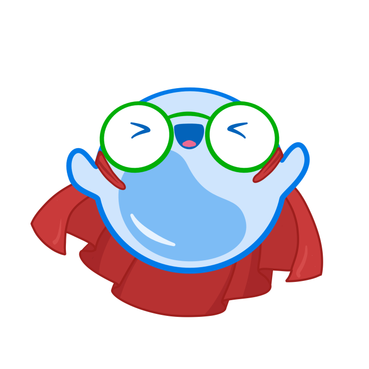 Mo the mascot as a superhero.