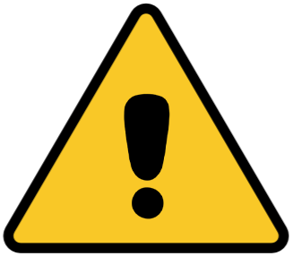 A caution or warning sign