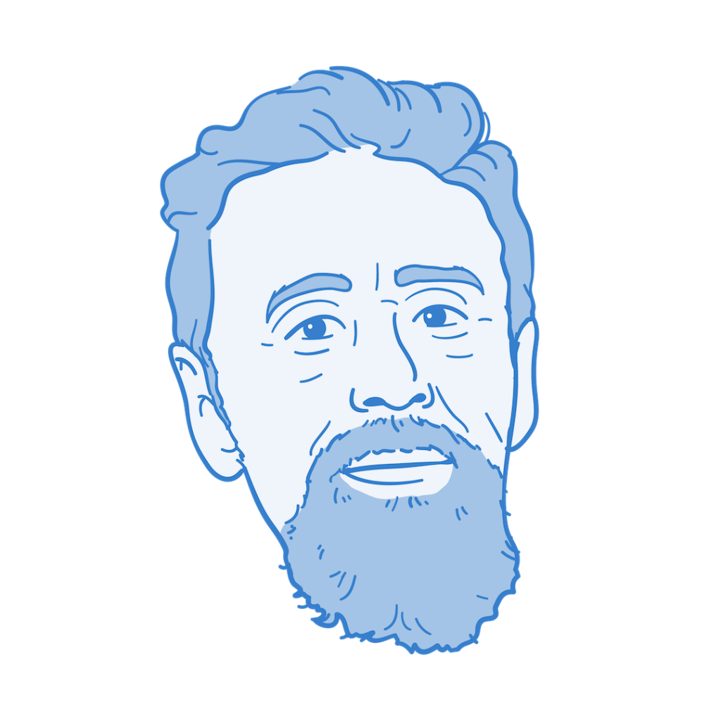 Illustration of Dr. Andrew Taylor Still,  the founder of osteopathic medical philosophy in the US.