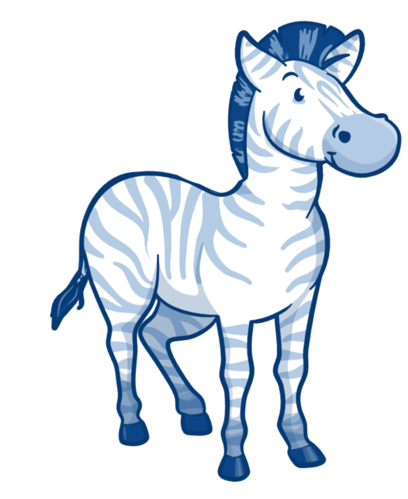 An illustration of a zebra, which is often used as a metaphor for rare diseases and conditions.