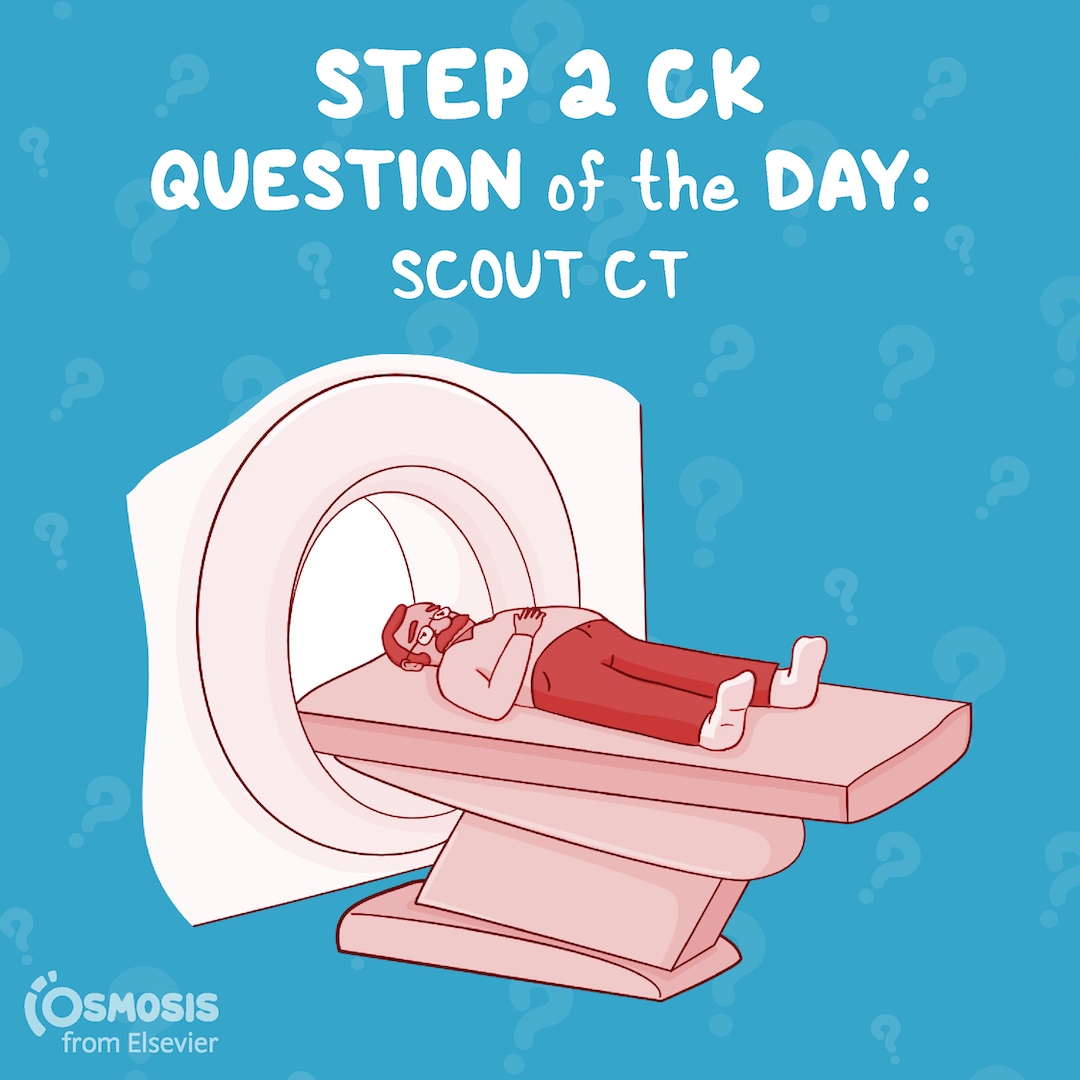 USMLE® Step 2 CK Question of the Day: Scout CT