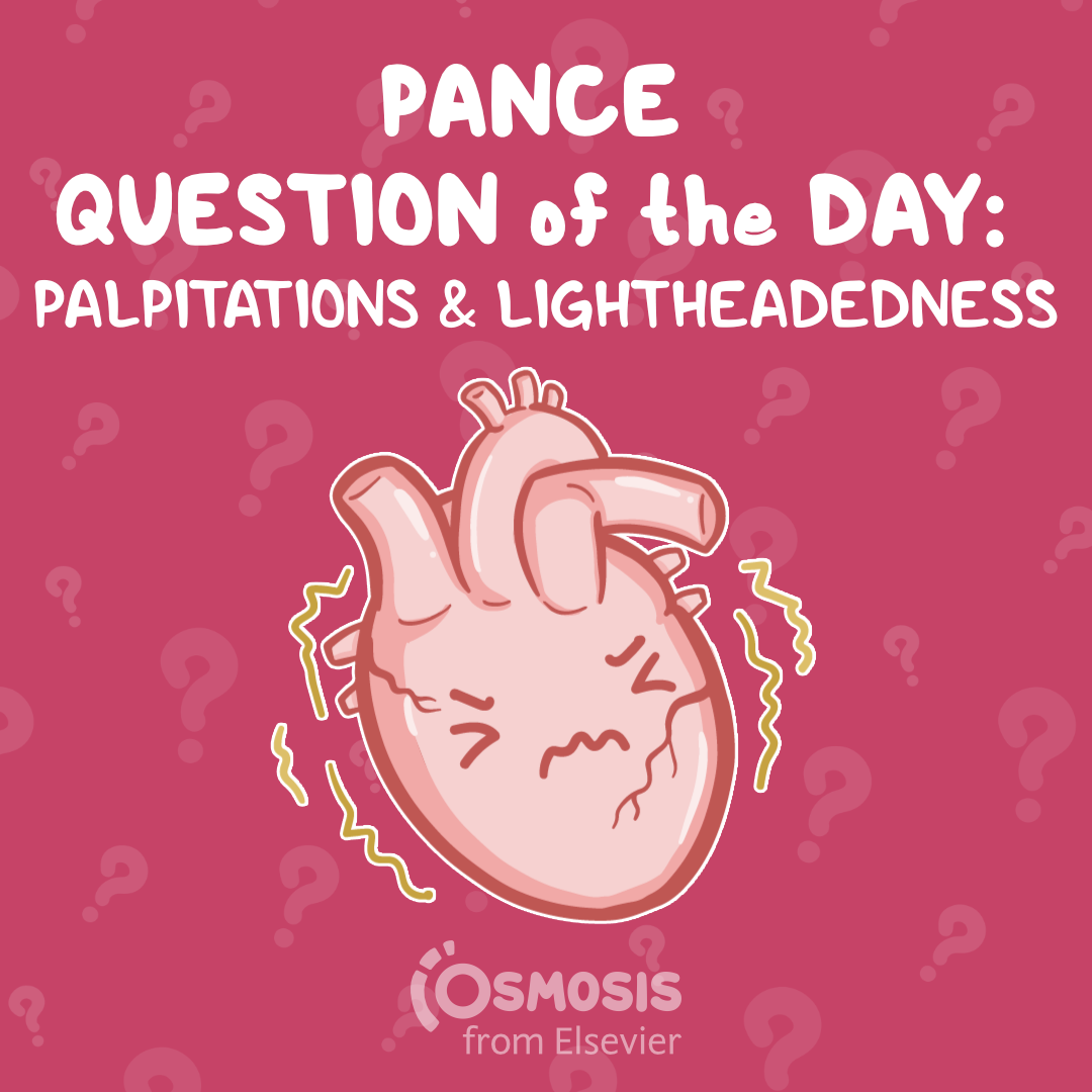 PANCE® Question of the Day: Palpitations and lightheadedness